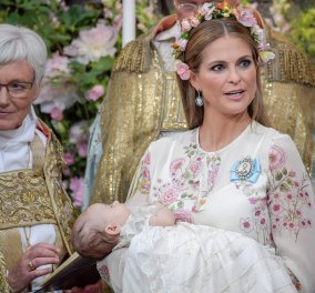 Η Πριγκίπισσα Madeleine της Σουηδίας βάφτισε τη μόλις τριών μηνών κόρη της (ΦΩΤΟ)