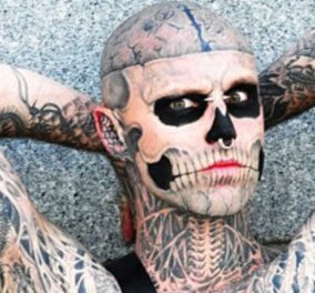 Νεκρός στα 32 του ο «Zombie Boy» - Τατουάζ σε όλο το σώμα, έμοιαζε με σκελετό - Τι έγραψε η φίλη του Lady Gaga (Βίντεο)