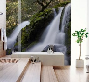 Φαντασμαγορικά μπάνια με… τοιχογραφίες: Ένα χιονισμένο βουνό ή τον απέραντο ωκεανό; Φώτο  