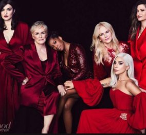 Έξι διάσημες κυρίες φωτογραφίζονται στα κόκκινα για το εορταστικό #Metoo εξώφυλλο του Hollywood Reporter (φωτό)