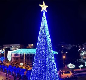 Τι ωραία! Ο Βόλος φέτος έχει το ψηλότερο χριστουγεννιάτικο δέντρο στην Ελλάδα με 1 εκατομμύριο λαμπιόνια (Φωτό & Βίντεο)