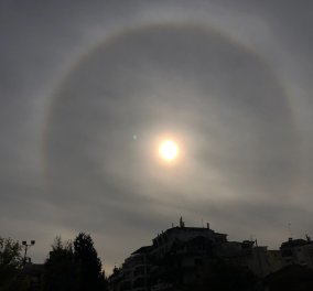 Μοναδικό φαινόμενο με παιχνίδια του ήλιου αποτύπωσε φωτογράφος στον ουρανό του Αγρινίου