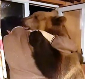 Το βίντεο της ημέρας: Αγαπησιάρα αρκούδα δίνει μια ζεστή αγκαλιά στο αφεντικό της στην Ρωσία  