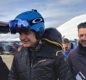Αρκετή ώρα σκι στο Βελούχι έκανε ο Κυριάκος Μητσοτάκης - Δείτε φωτό και βίντεο