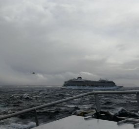 Νορβηγία: Θρίλερ με το κρουαζιερόπλοιο που εξέπεμψε SOS - Οι 1300 επιβάτες απομακρύνονται με ελικόπτερα (φώτο-βίντεο)