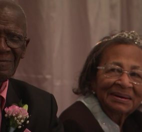 Εκείνος 103 - εκείνη 100: Παντρεμένοι 82 χρόνια - Το γιόρτασαν δίνοντας & συμβουλές (φώτο-βίντεο)
