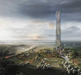 Κι όμως συνέβη: Ουρανοξύστης 320 μέτρων σε μια πόλη με 7.000 κατοίκους στη Δανία (φωτό)