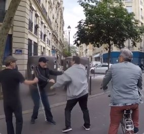 Γαλλία: Οργή για ανεκδιήγητο οδηγό- Παραλίγο να χτυπήσει ένα τυφλό - Έδειρε τον συνοδό του (βίντεο)