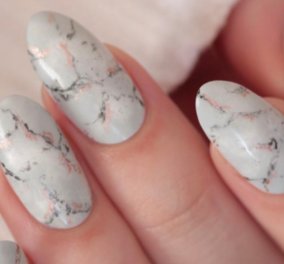 Νύχια μάρμαρο: 35 όμορφες ιδέες και πως γίνεται η τεχνική των marble nails