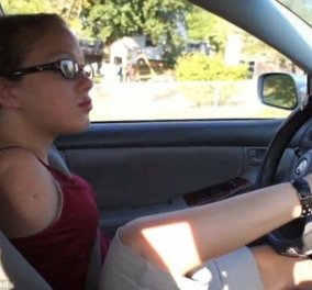 Τopwoman η νεαρή κοπέλα χωρίς χέρια – Οδηγεί το αυτοκίνητό της με το πόδι της (βίντεο)