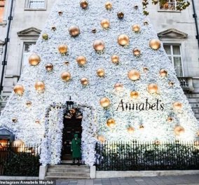 Annabel's : Ολόλευκο σαν χιόνι το Χριστουγεννιάτικο δέντρο του διασημότερου club του Λονδίνου (φώτο)