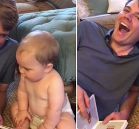 Αυτό το βίντεο θα σας φτιάξει την ημέρα: Νέος πατέρας κάνει τα πάντα για να πει το μωρό του “Μπαμπά”!