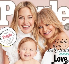 3 γενιές μαζί σε 1 αισιόδοξο εξώφυλλο: Goldie Hawn, Kate & η μπέμπα της Rani, κουκλάκι (Φωτό) 