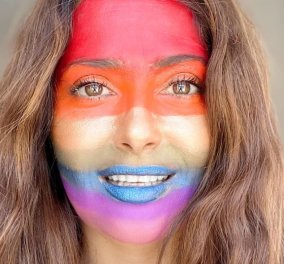 Γιατί η υπέροχη Σάλμα Χάγιεκ έβαψε το πρόσωπο της ουράνιο τόξο; - Η απάντηση συγκινεί