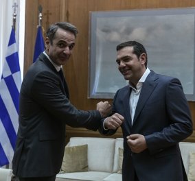 Αγκωνιές & χαμόγελα Μητσοτάκη - Τσίπρα: Οι συναντήσεις του Πρωθυπουργού με τους πολιτικούς αρχηγούς για τα ελληνοτουρκικά (φωτό - βίντεο)