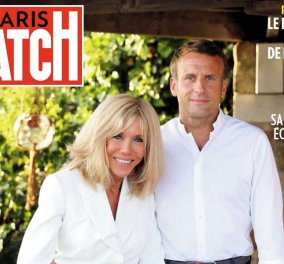 Εξώφυλλο στο Paris Match από τις διακοπές τους ο Emmanuel & η Brigitte Macron: Τρυφερά από τη μέση κρατά την υπέρκομψη 67χρονη σύζυγό του ο Γάλλος Πρόεδρος (φωτό) 