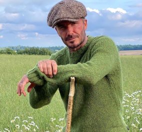 David Beckham - Ο πιο γοητευτικός αγρότης: Φόρεσε την τραγιάσκα του & μάζεψε τη σοδειά του (φωτό)