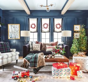 Χριστούγεννα στο living room σας! - 36 ιδέες για να γεμίσει φως & γιορτινό χρώμα το σπίτι σας (Φωτό) 