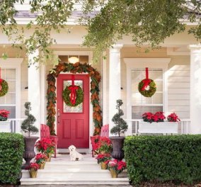 39 ιδέες για στολίσετε χριστουγεννιάτικα την εξώπορτα, τον κήπο & τα κάγκελα του σπιτιού σας – Όλα γιορτινά (Φωτό) 