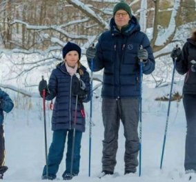 Σκι έκαναν πριν από 3 μέρες στα βουνά της Σουηδίας η πριγκίπισσα Βικτώρια, ο σύζυγος και τα παιδιά τους (φωτό)