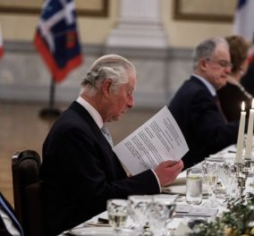 Ο Κάρολος της Αγγλίας ζήτησε τις συνταγές από τον Λευτέρη Λαζάρου - Αχ αυτός ο κιμάς γαρίδας στο δείπνο του Προεδρικού "έγραψε" Λευτέρη μου!!!! (φώτο)