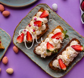 Ντίνα Νικολάου: Αυγοφέτες τσουρεκιού με κρέμα και φράουλες - Το τέλειο πρωινό ή ένα γλυκό σνακ για τα παιδιά!