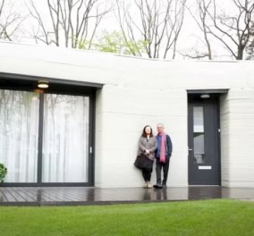 Στην Ολλανδία το πρώτο 3D εκτυπωμένο σπίτι της Ευρώπης! Ήταν έτοιμο μέσα σε 120 ώρες και το ενοίκιο είναι στα 800 ευρώ (βίντεο)