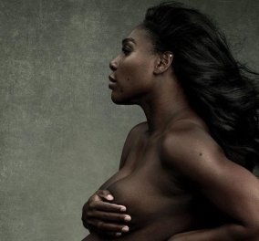 Όταν η έγκυος τότε Serena Williams πόζαρε γυμνή στο Vanity Fair: Η φουσκωμένη κοιλίτσα της τενίστριας, η αλυσίδα στη μέση (φωτό)
