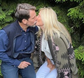 Το καυτό φιλί της Μαρί Σαντάλ στον πρίγκιπά της Παύλο - Καθιστοί στο παγκάκι των ερωτευμένων (φωτό)
