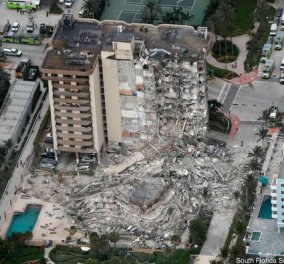 Τον γύρο του κόσμου κάνουν οι συνταρακτικές εικόνες από την κατάρρευση κτιρίου στη Φλόριντα - Τρεις νεκροί και 99 αγνοούμενοι (βίντεο)