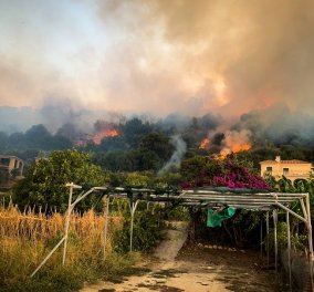 Φωτιά στην Κεφαλονιά: Συγκλονιστική φωτό από δορυφόρο - κάηκαν σχεδόν 6.000 στρέμματα από την πυρκαγιά