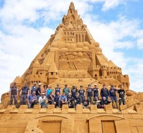 Παλάτι από  Άμμο : Tο πιο ψηλό κάστρο  του κόσμου - Το πολύπλοκα διακοσμημένο κτίσμα συμβολίζει τη δύναμη του Κορωνοϊού στον κόσμο (φώτο-βίντεο) 