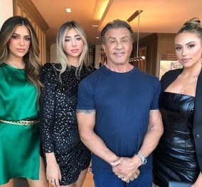 Ο Sylvester Stallone ποζάρει μαζί με τις τρεις κούκλες κόρες του και… εύχεται να σταματήσουν να ψηλώνουν! (φωτό)
