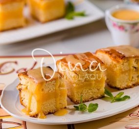 Αφράτο κέικ γεμισμένο με κρέμα λεμόνι από τη Ντίνα Νικολάου - Απολαύστε το με τον καφέ σας ή ως επιδόρπιο