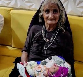 Έγινε μαμά στα 70: Ένα υγιέστατο αγοράκι απέκτησε μια Ινδή με τον 75χρονο σύζυγό της (φωτό & βίντεο)