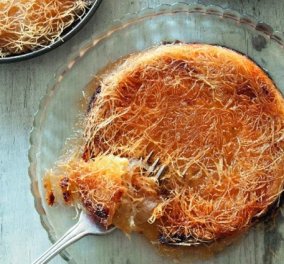 Συνταγή για κιουνεφέ από τον Στέλιο Παρλιάρο: Παραδοσιακό κανταΐφι με γέμιση τυριού