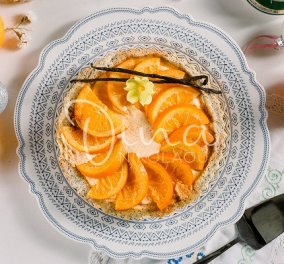 Ντίνα Νικολάου: Τάρτα με καραμελωμένα πορτοκάλια - Πολύ εύκολη με ιδιαίτερο και βουτυράτο ζυμαράκι
