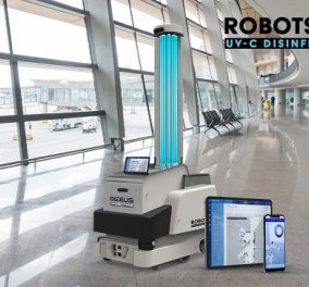 Ρομποτική συμμαχία για την αντιμετώπιση της Covid: Με αιχμή το πρώτο αυτόνομο «Made in Greece» ρομπότ απολύμανσης