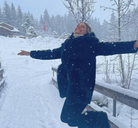 Η Τατιάνα Μπλάτνικ με τον Νικόλαο στα χιόνια - Η γλυκιά φωτό & τα παγωμένα φρύδια του Πρίγκιπα 