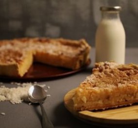 Δημήτρης Σκαρμούτσος: Τάρτα ρυζόγαλου - το αγαπημένο γλυκό της γιαγιάς σε μια εξίσου λαχταριστή εκδοχή