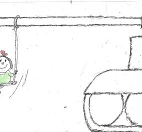 Το συγκλονιστικό σκίτσο του ΚΥΡ: Ένα παιδάκι κάνει κούνια σε ένα... άρμα μάχης! 