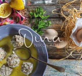 Ντίνα Νικολάου: Γιουβαρλάκια αυγολέμονο - ένα φαγητό, σκέτο βάλσαμο για τα ταλαιπωρημένα στομάχια