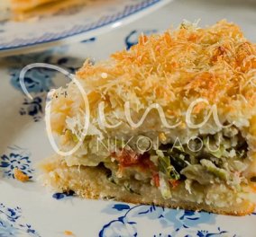 Ντίνα Νικολάου: Κανταϊφόπιτα με λαχανικά και γραβιέρα Κρήτης - είναι εύκολη και πεντανόστιμη