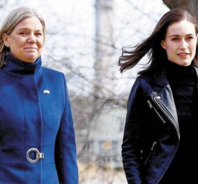 Δύο ισχυρές γυναίκες οδηγούν τις χώρες τους στο ΝΑΤΟ – Η Σουηδέζα Μαγκνταλένα Άντερσον και η Φινλανδέζα Σάνα Μάριν (φωτό)