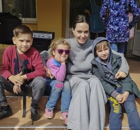 Η Αντζελίνα Τζολί στην Ουκρανία: Φωτό και βίντεο από την επίσκεψη της σε νοσοκομείο με παιδιά 