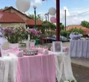 Ράγισαν καρδιές στην κηδεία της 3χρονης που «έσβησε» αιφνίδια - Ροζ μπαλόνια & κουφέτα στο «τελευταίο αντίο» (βίντεο)