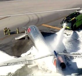 Θρίλερ με αεροσκάφος που έπιασε φωτιά στην προσγείωση: Φωτό & βίντεο - 137 επιβαίνοντες έζησαν στιγμές αγωνίας στο αεροδρόμιο του Μαϊάμι