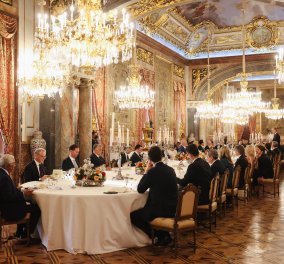 ΝΑΤΟ: Εκλεπτυσμένο & εντυπωσιακό δείπνο με 13 ορεκτικά & λαβράκι με γάλα τίγρη από τη βασιλική οικογένεια στους ηγέτες των κρατών μελών – Δείτε το βίντεο της υποδοχής στο παλάτι