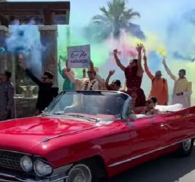 Το Bollywood στην Κρήτη: Γάμος Ινδού κροίσου με χρώματα και πολυτέλεια - Cadillac κόκκινη & νταβαντούρια (βίντεο)