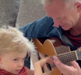 Ο Sting σε ένα απολαυστικό βίντεο με τον εγγονό του - ο μικρός έχει πάρει το ταλέντο του παππού στη μουσική 